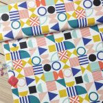 Loneta algodón motivos geométricos