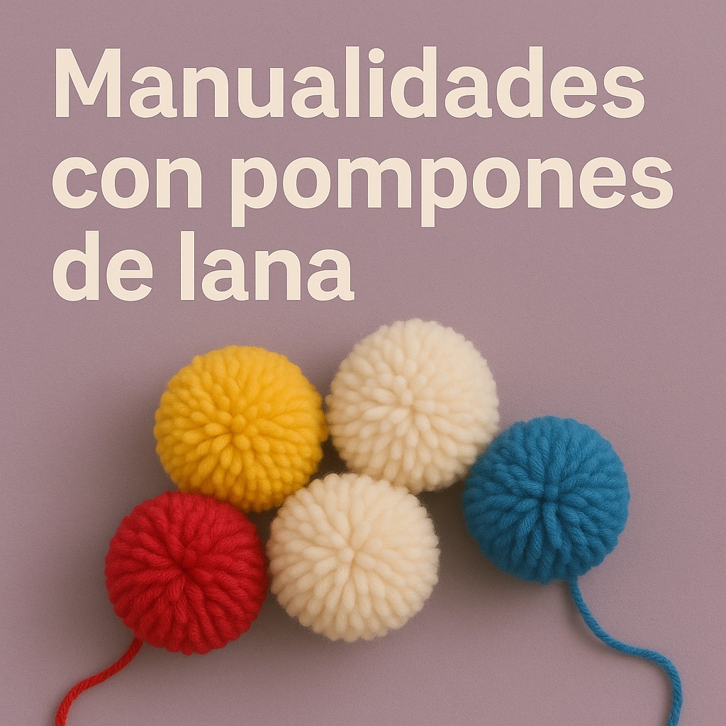 manualidades con pompones de lana
