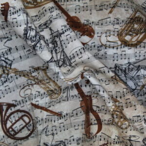 Tela notas e instrumentos musicales